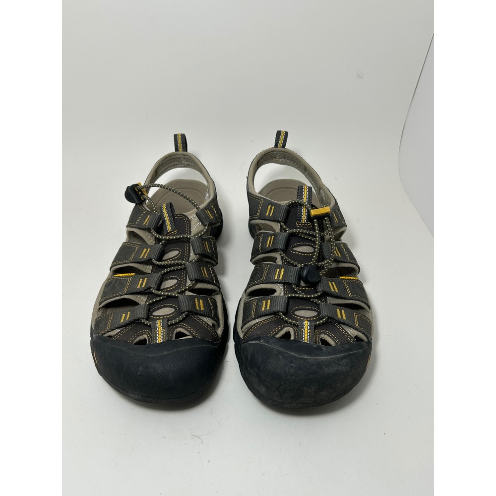 KEEN Newport H2 Mens 10 Grey‎ Yellow Waterproof Hiking Sport Sandals 1008399